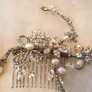 Bridal Pearl and Crystal Comb